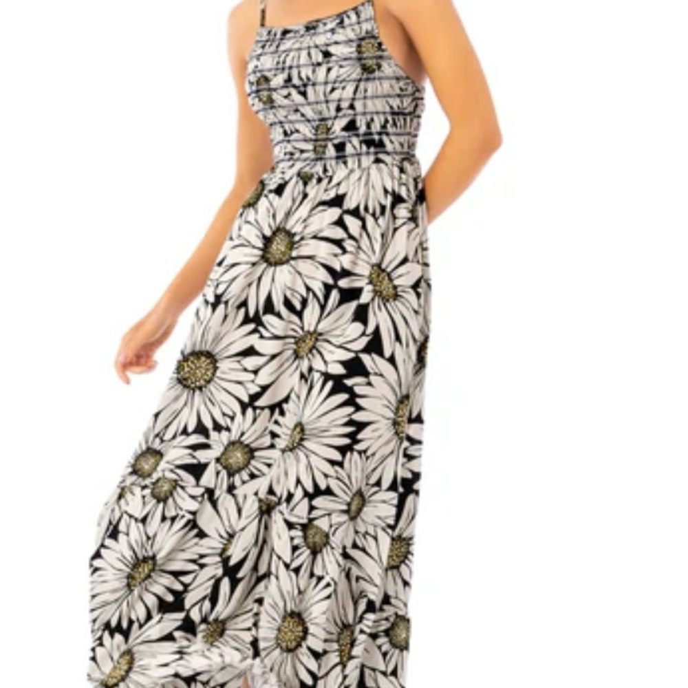 Maaji Black and White Halter Sundress Maxi